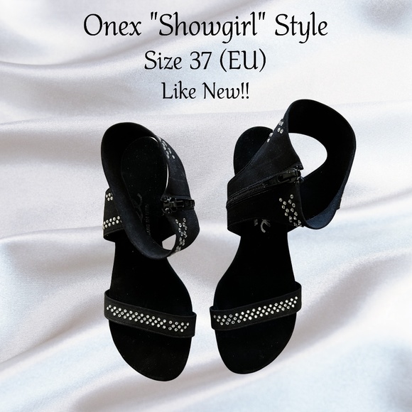 Onex Shoes - Onex Showgirl Style 3" Heel Zip Up Size and Ultra Comfortable - Size 37 Eu
